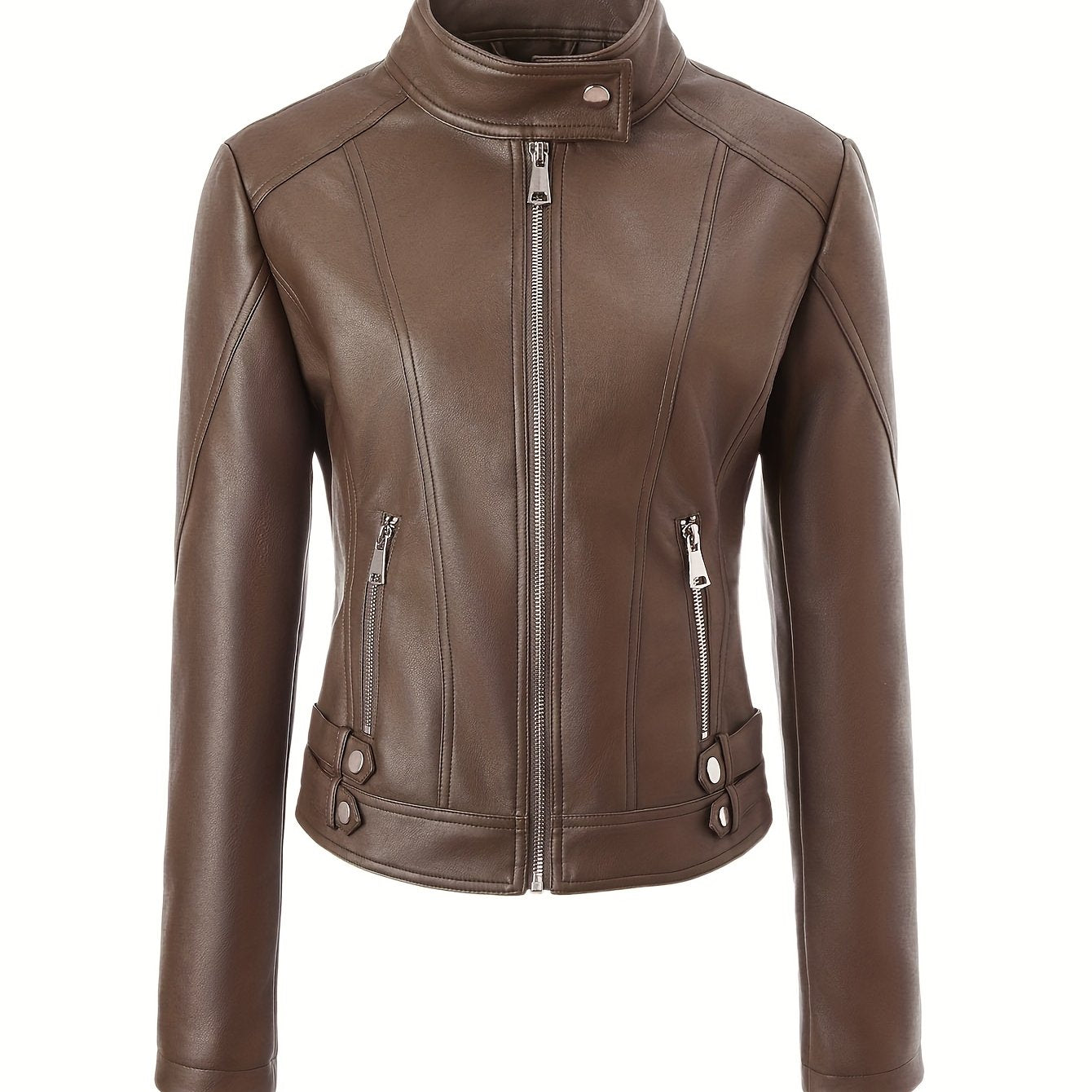 Petra | Slim-Fit Faux Leather Jacket