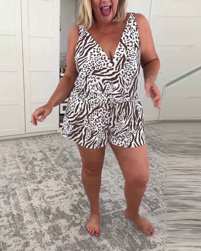 Sanne | Zwemjumpsuit met Zomerprint