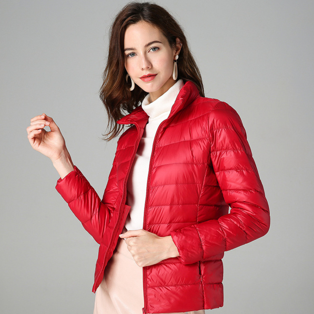 Ilse | Ultralichte Winterjas Met Witte Eendendons