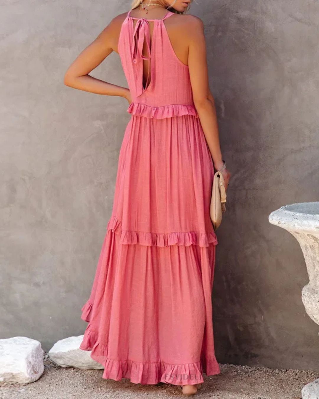 Liesbeth | Zomerse Maxi Jurk met Speelse Ruches