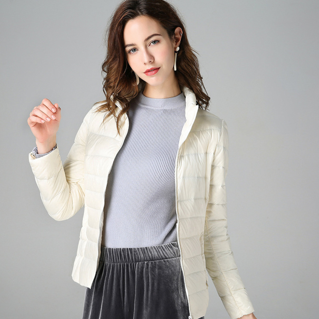 Ilse | Ultralichte Winterjas Met Witte Eendendons