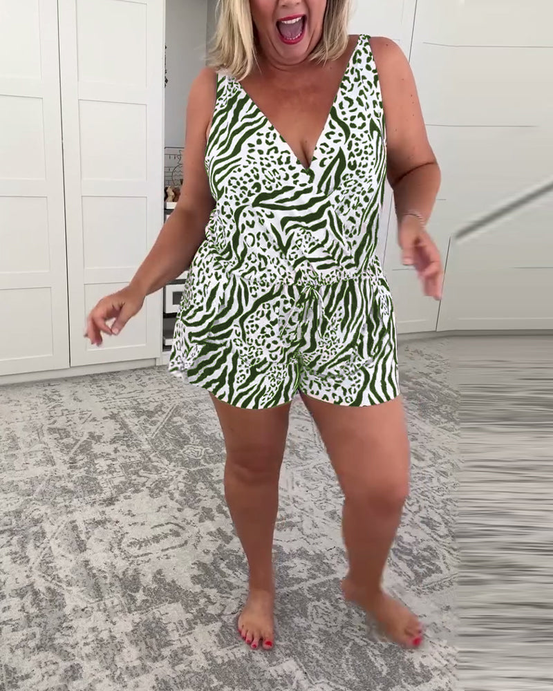 Sanne | Zwemjumpsuit met Zomerprint