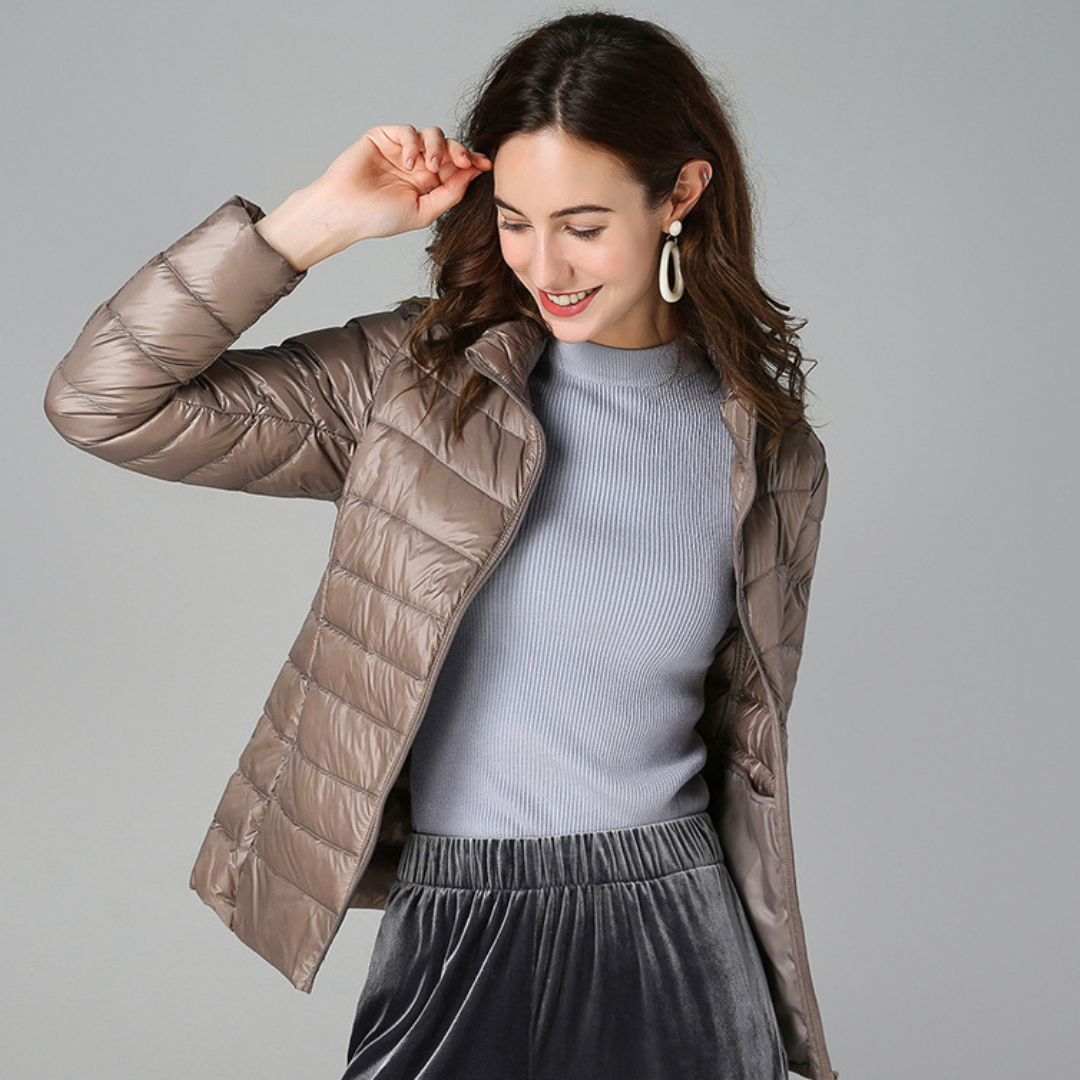 Ilse | Ultralichte Winterjas Met Witte Eendendons