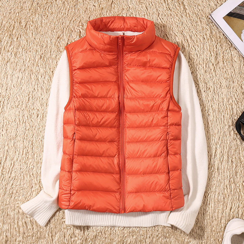 Valerie | Lichtgewicht Waterdicht Gilet Met Witte Eendendons