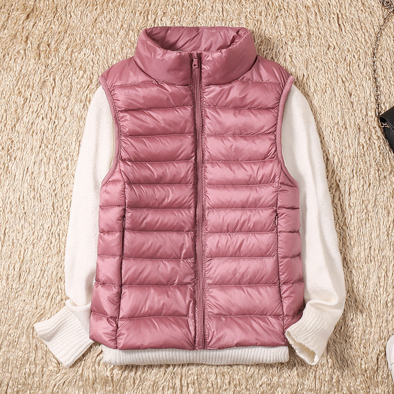 Valerie | Lichtgewicht Waterdicht Gilet Met Witte Eendendons