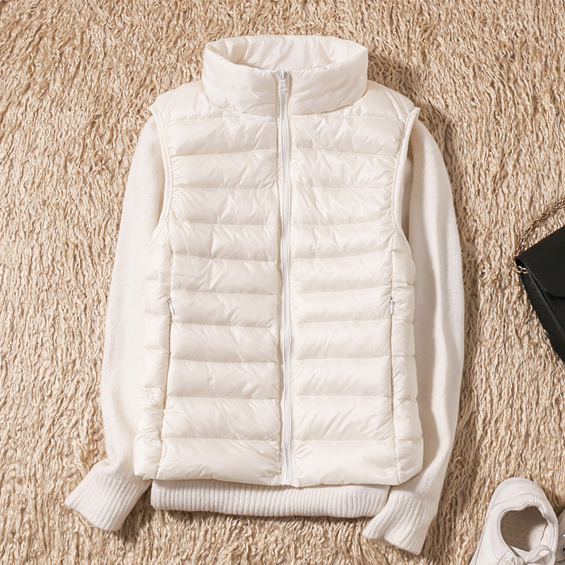 Valerie | Lichtgewicht Waterdicht Gilet Met Witte Eendendons