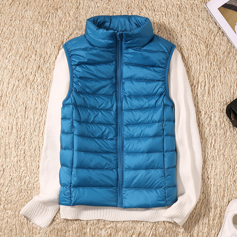 Valerie | Lichtgewicht Waterdicht Gilet Met Witte Eendendons