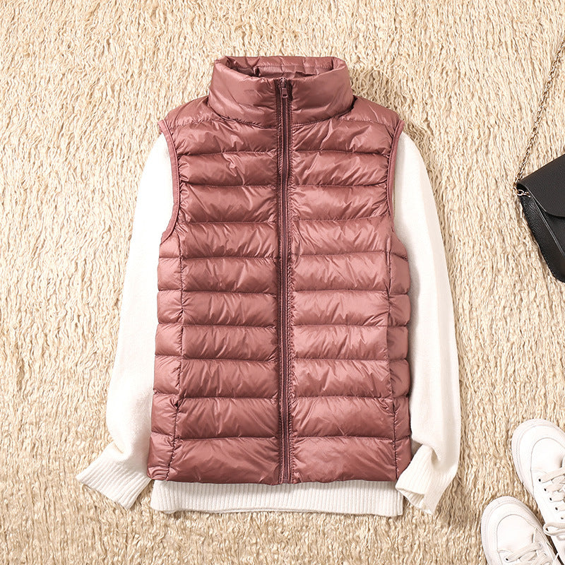 Valerie | Lichtgewicht Waterdicht Gilet Met Witte Eendendons