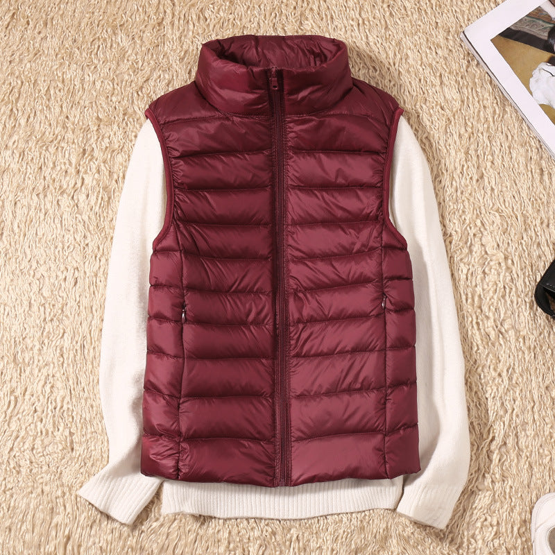 Valerie | Lichtgewicht Waterdicht Gilet Met Witte Eendendons