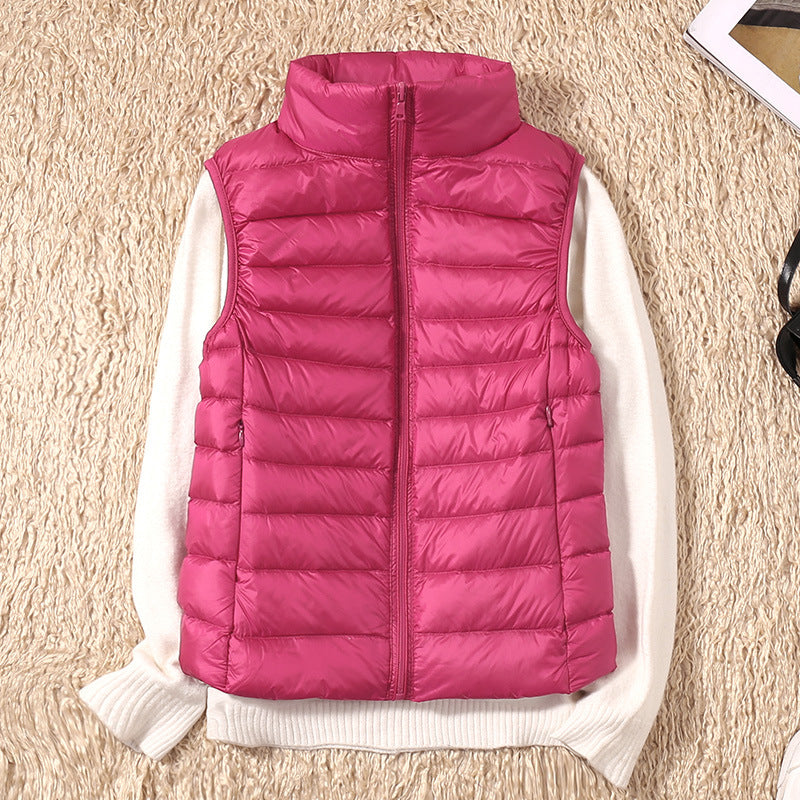 Valerie | Lichtgewicht Waterdicht Gilet Met Witte Eendendons