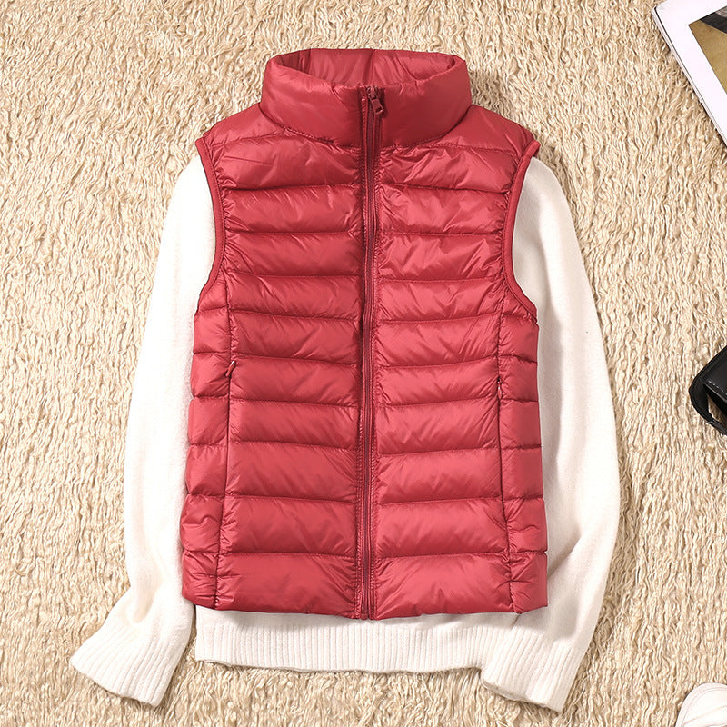 Valerie | Lichtgewicht Waterdicht Gilet Met Witte Eendendons