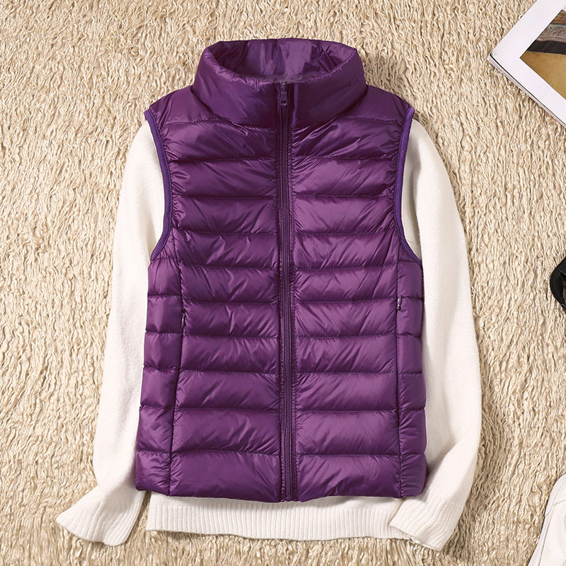 Valerie | Lichtgewicht Waterdicht Gilet Met Witte Eendendons