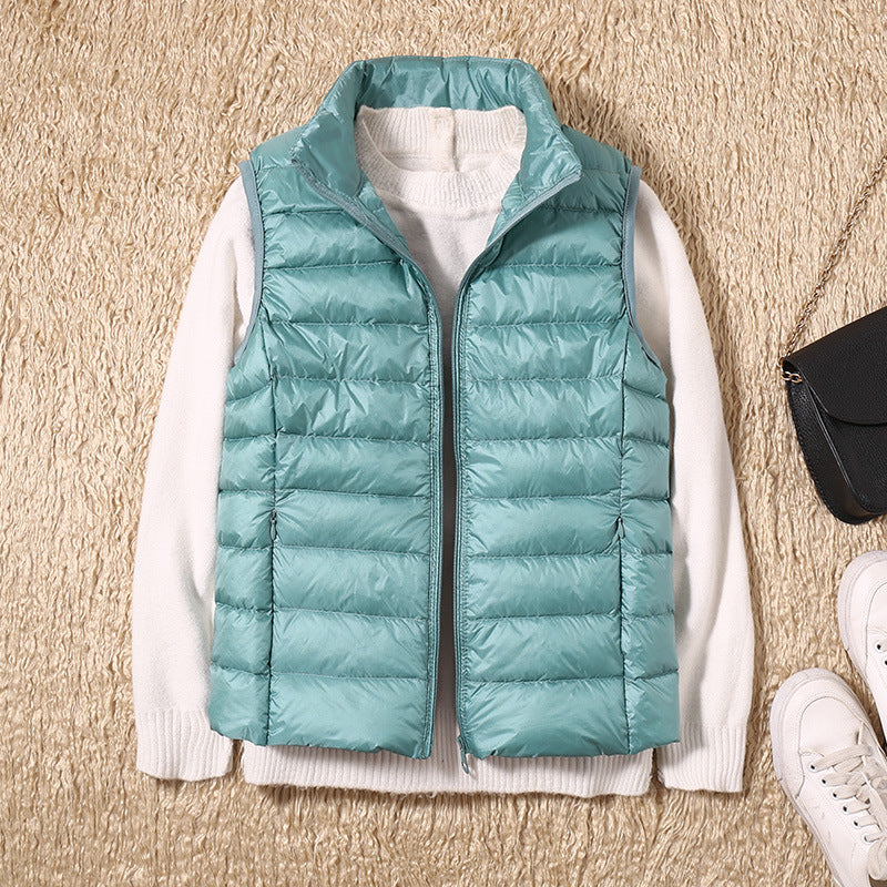 Valerie | Lichtgewicht Waterdicht Gilet Met Witte Eendendons
