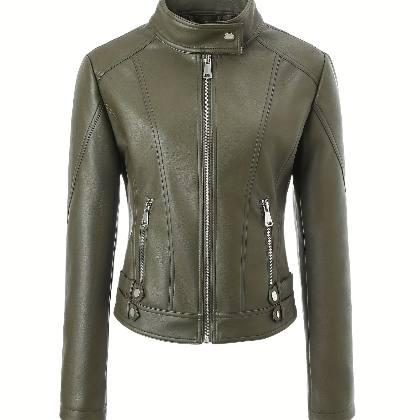 Petra | Slim-Fit Faux Leather Jacket
