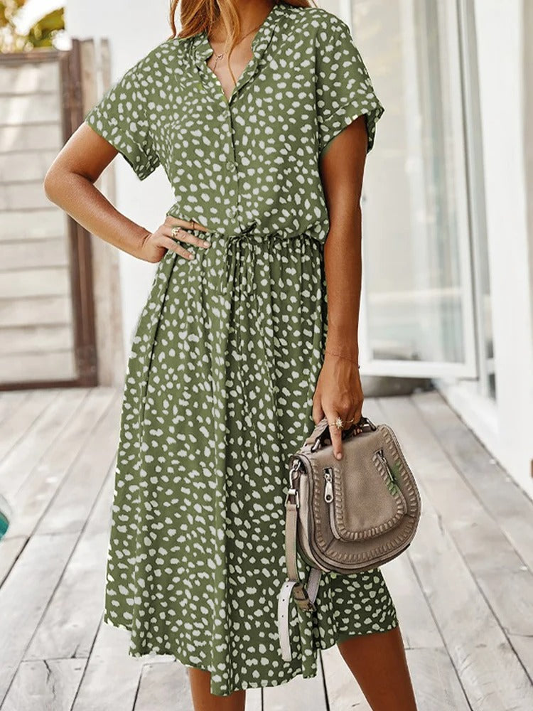 Eva | Luchtige Zomerjurk met Print