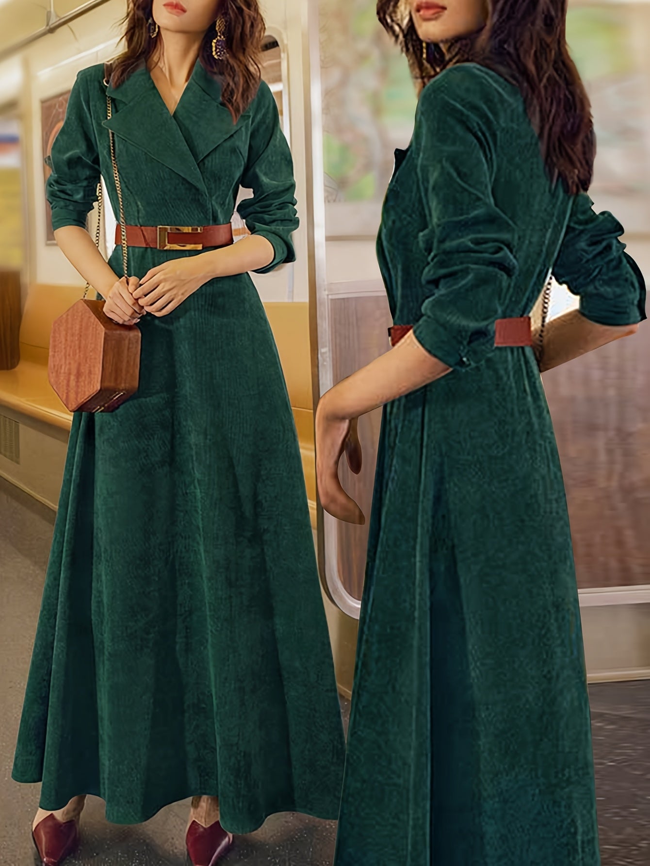 Hendrika | Franse-Inspiratie Jurk Met Trenchcoat Stijl