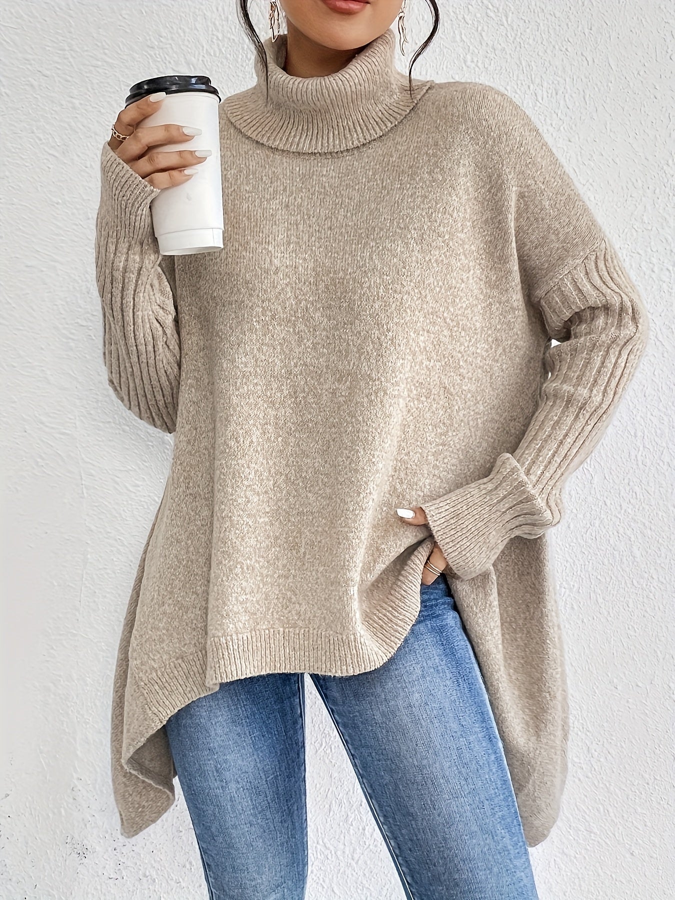 Theresia | Elegante Pullover Met Hoge Kraag