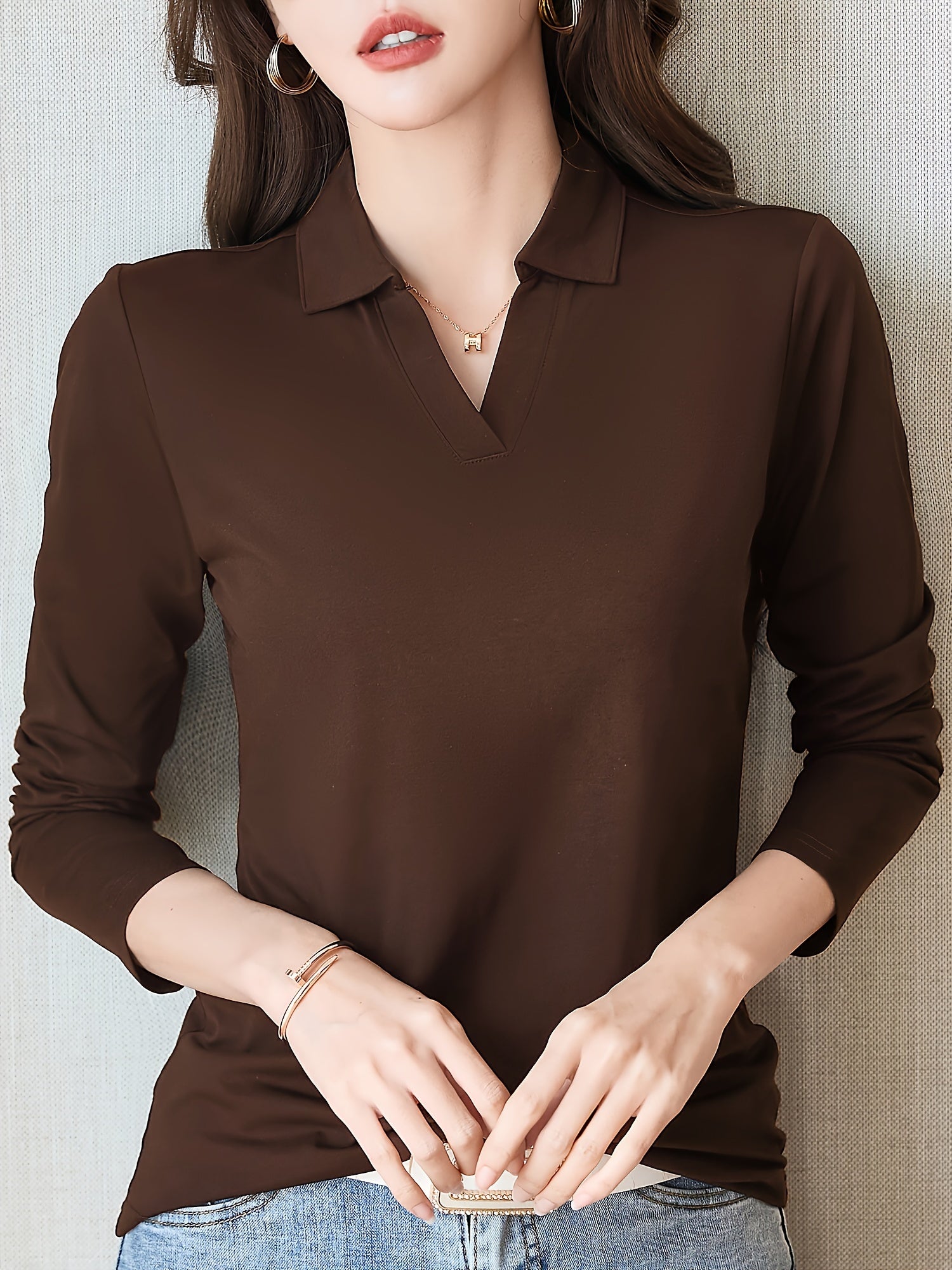 Nadine | Elegante Top Met Lange Mouwen