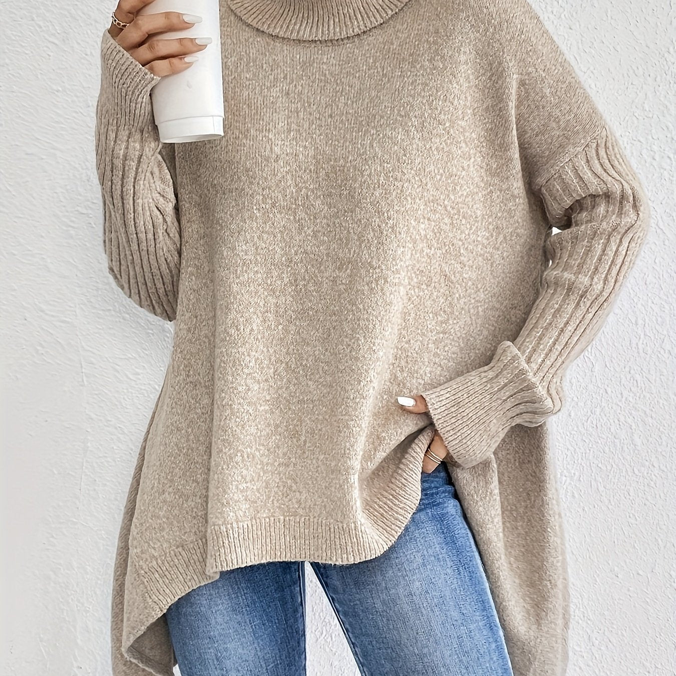 Theresia | Elegante Pullover Met Hoge Kraag