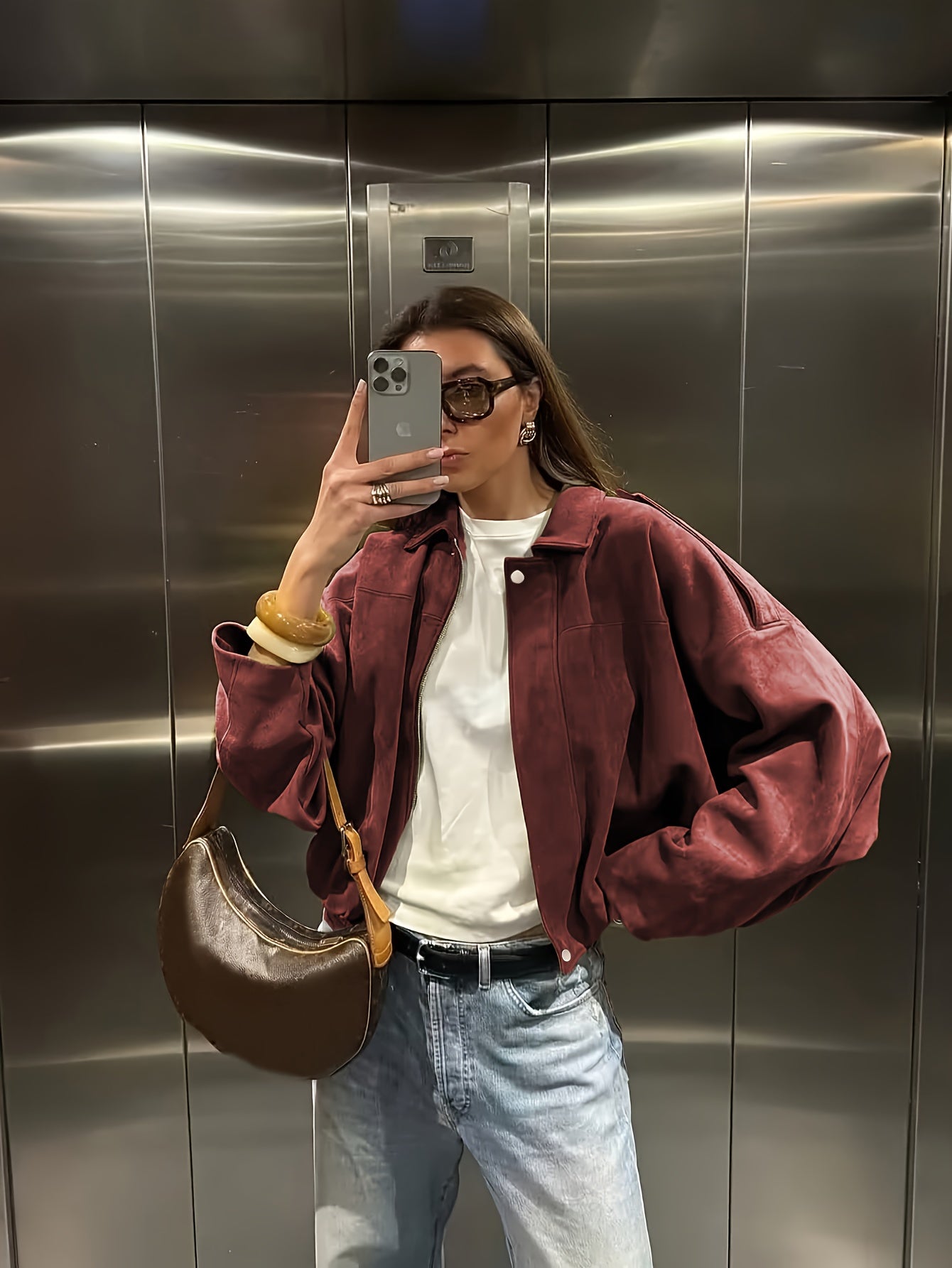 Tineke | Zachte Retro Jas In Faux Suède