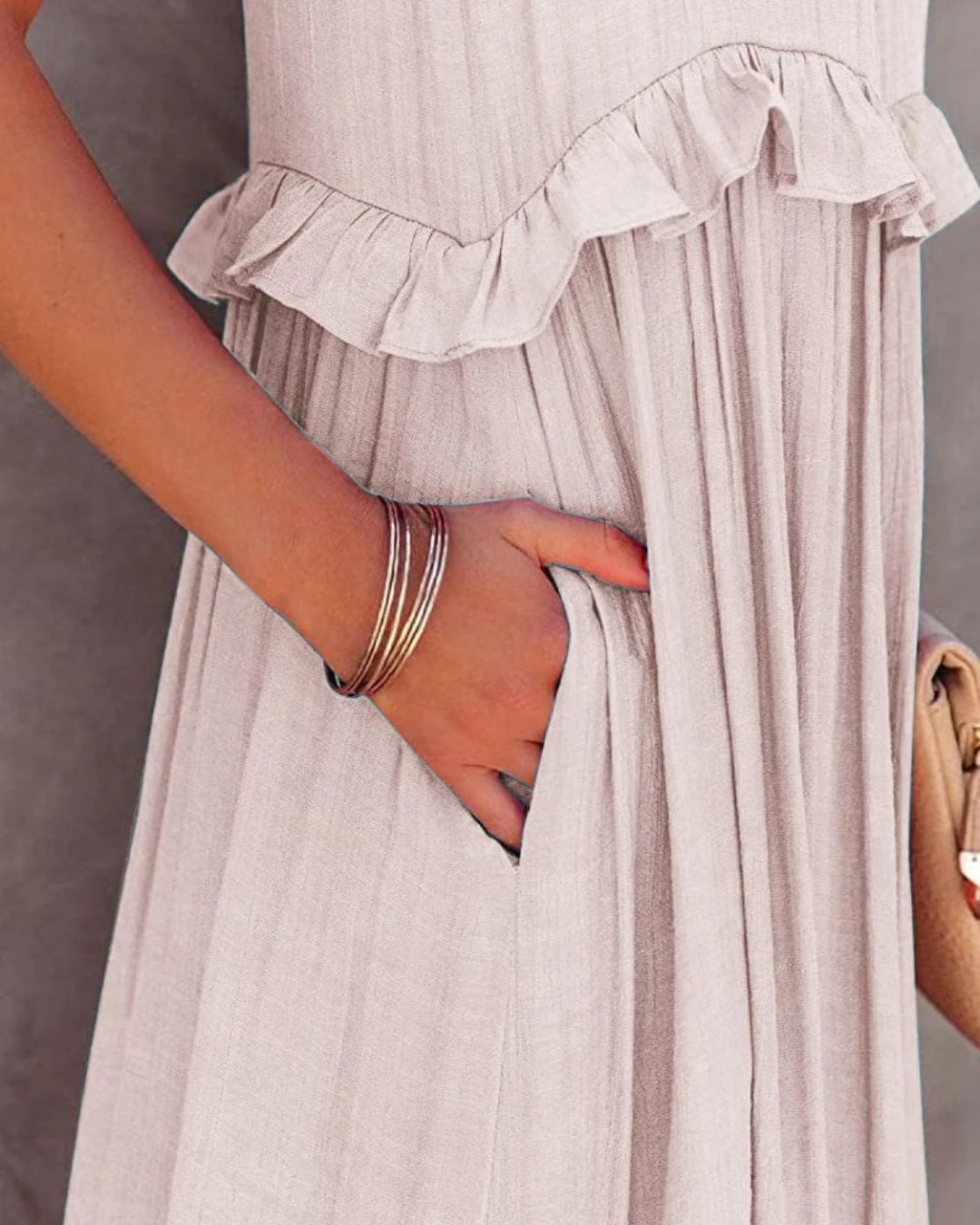 Liesbeth | Zomerse Maxi Jurk met Speelse Ruches