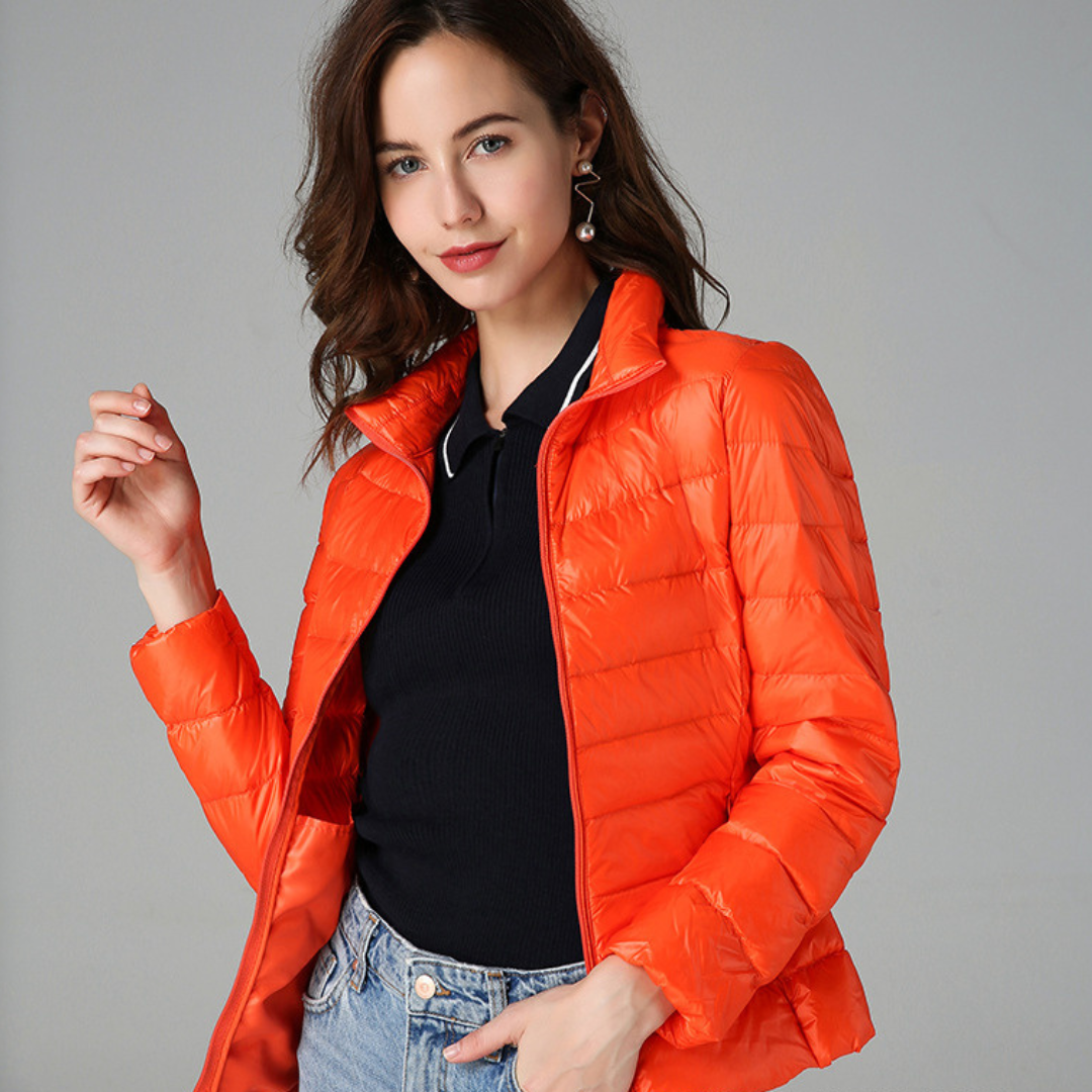 Ilse | Ultralichte Winterjas Met Witte Eendendons
