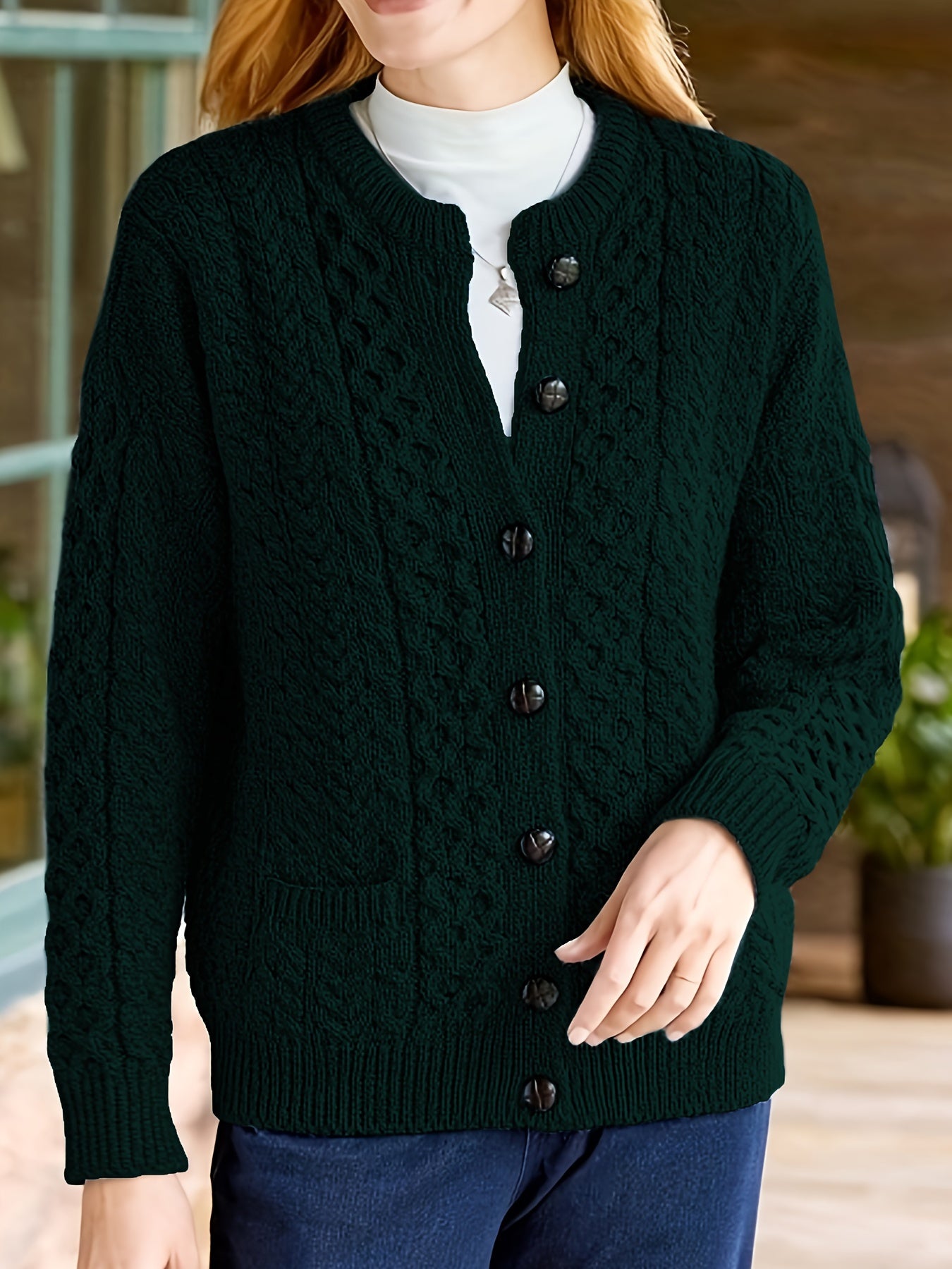 Lonneke | Geometrisch Kabelvest Met Knopen