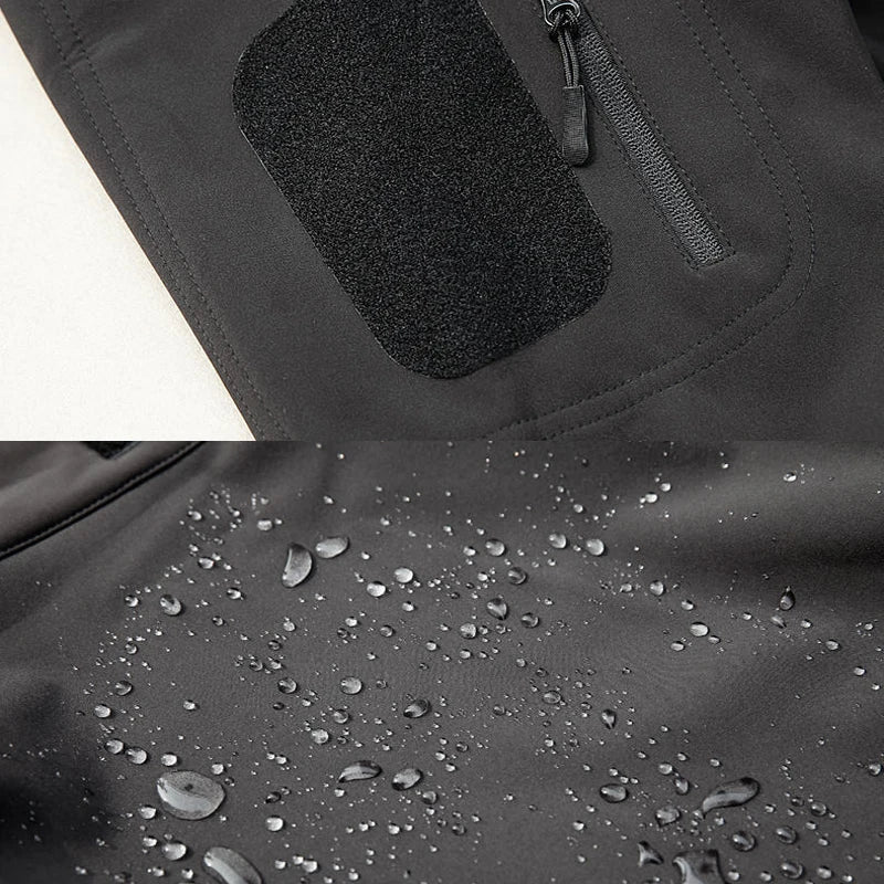 Men's Winter Softshell Waterproof Cargo Jackets Male Hoodie Coat Combat Fishing Hiking Camping Climbing Skiing Hunting Outdoor