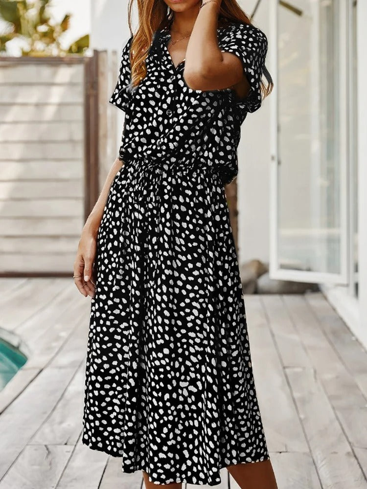 Eva | Luchtige Zomerjurk met Print