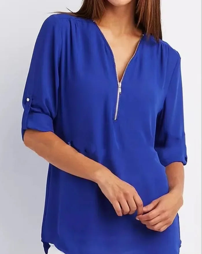 Renate | Elegante zomertop met ritssluiting
