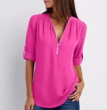Renate | Elegante zomertop met ritssluiting