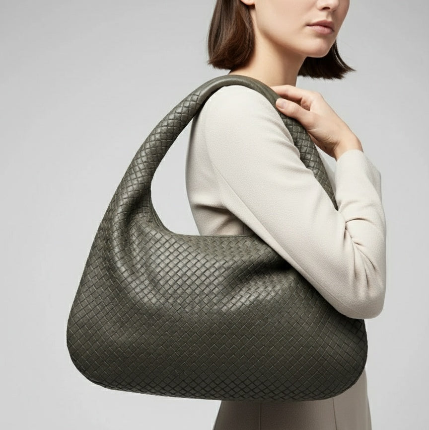 Sophie | Gevlochten Leren Handtas