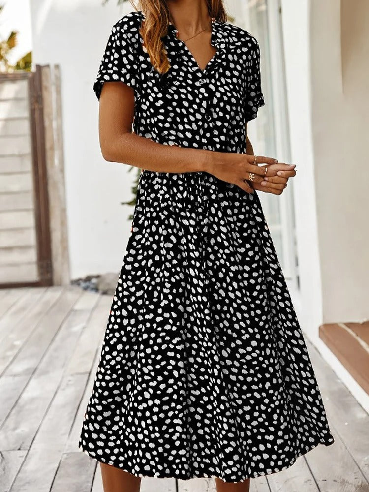 Eva | Luchtige Zomerjurk met Print