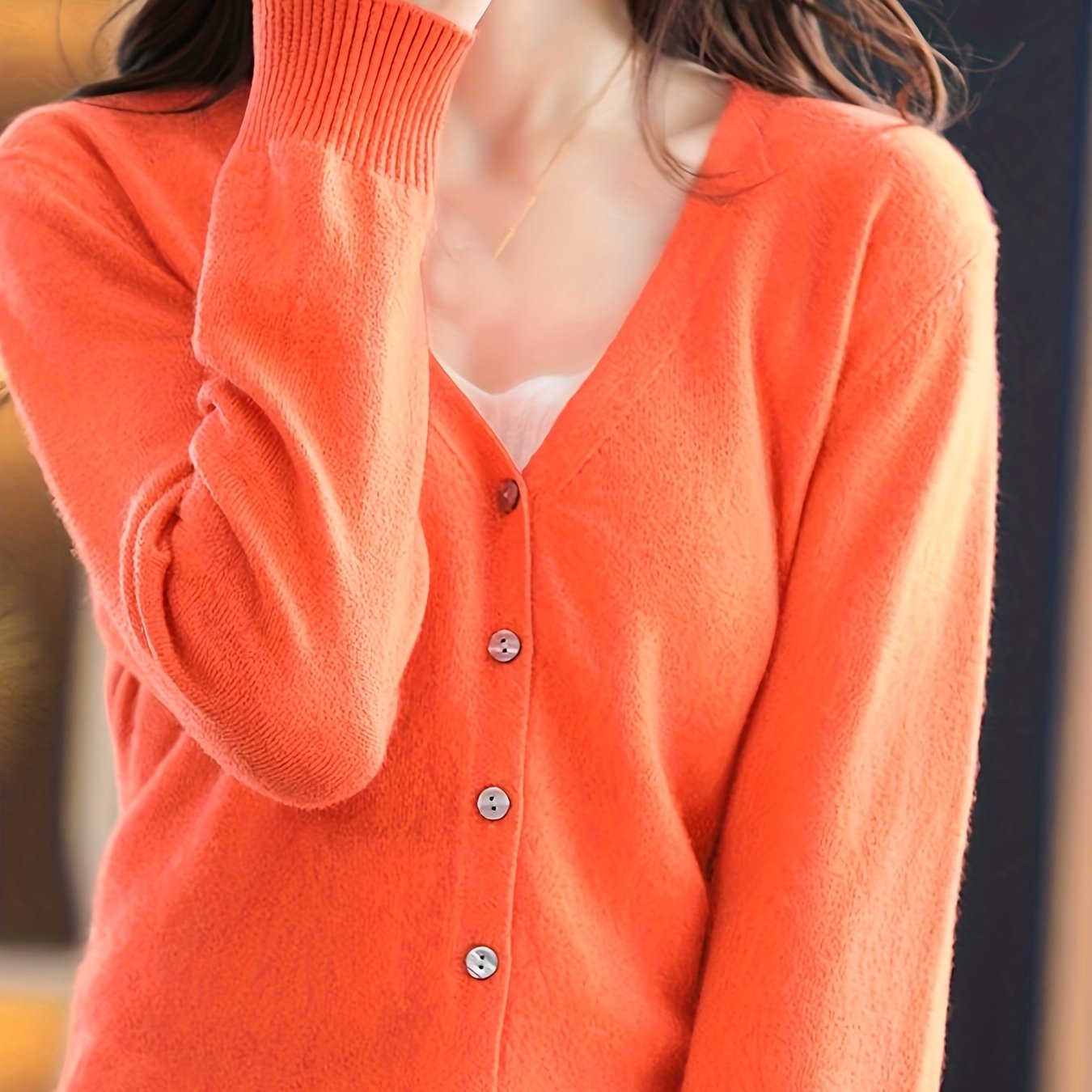 Julie | Effen vest met V-hals