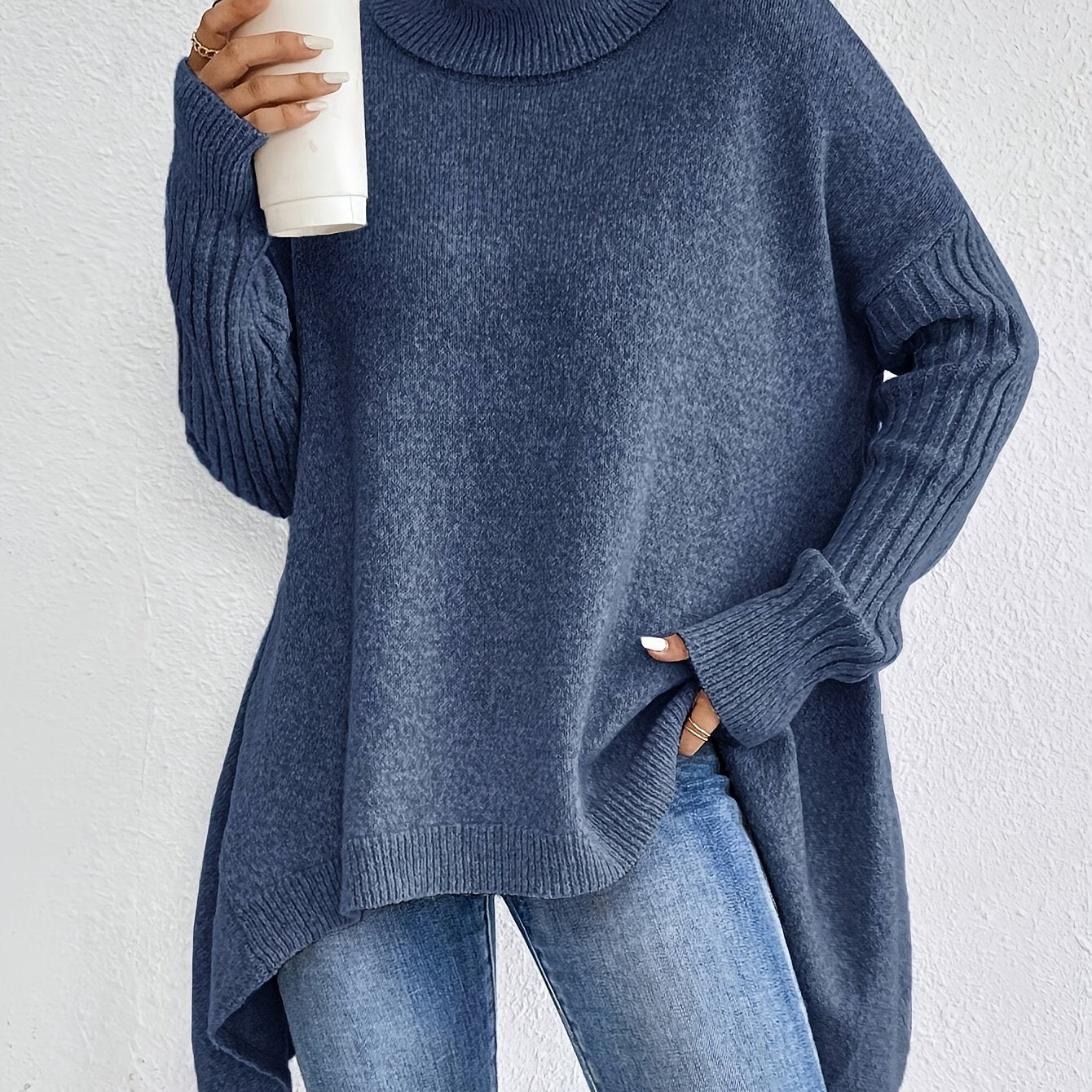 Theresia | Elegante Pullover Met Hoge Kraag