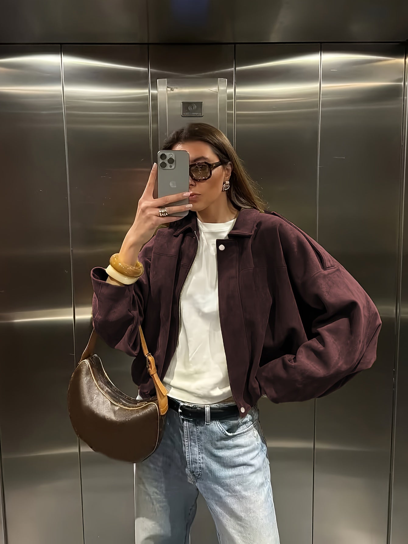 Tineke | Zachte Retro Jas In Faux Suède