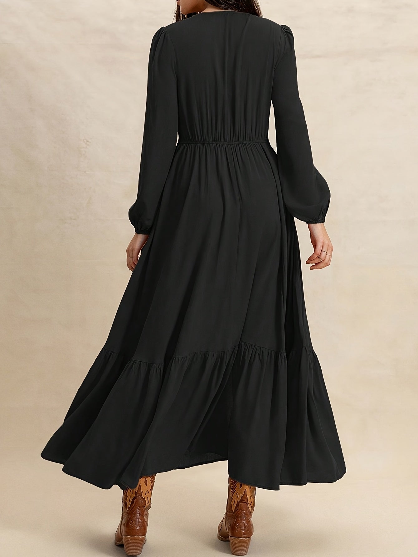 Patricia | Bohemian Vintage Jurk Met V-Hals