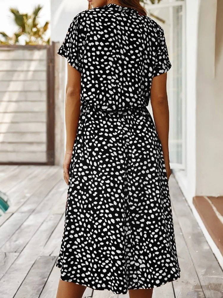Eva | Luchtige Zomerjurk met Print
