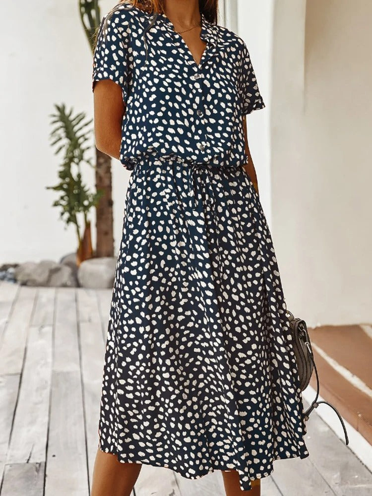 Eva | Luchtige Zomerjurk met Print