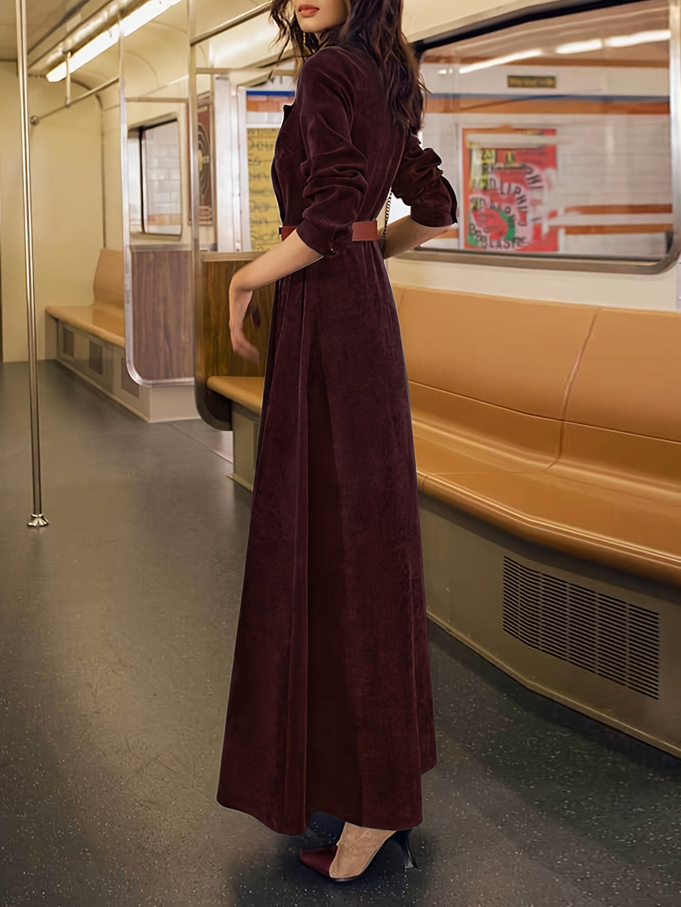 Hendrika | Franse-Inspiratie Jurk Met Trenchcoat Stijl