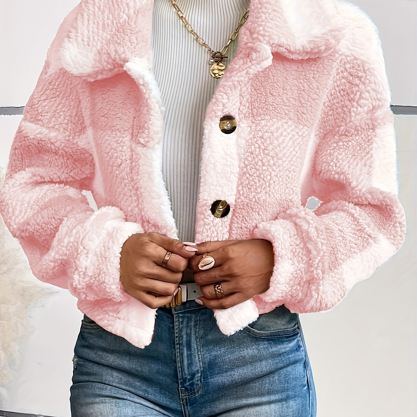 Rosalie | Geruite Teddy Jas Voor Dames