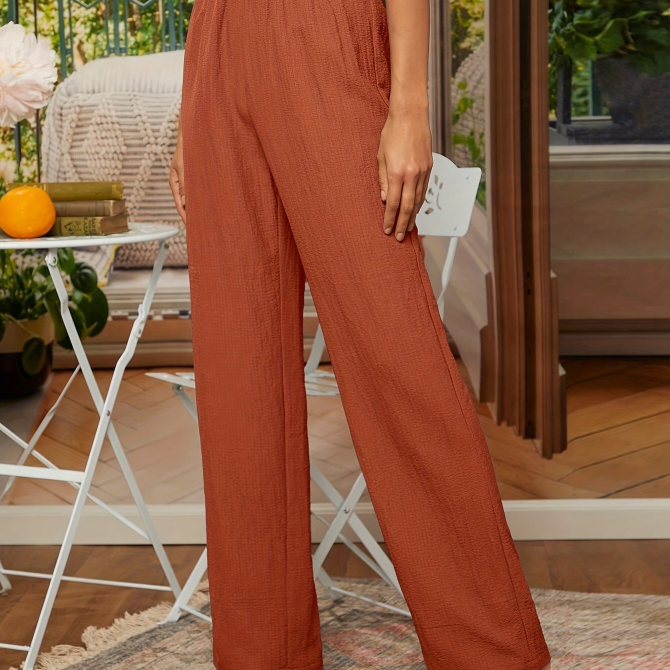 Rita | Stijlvolle Rechte Broek Met Hoge Taille