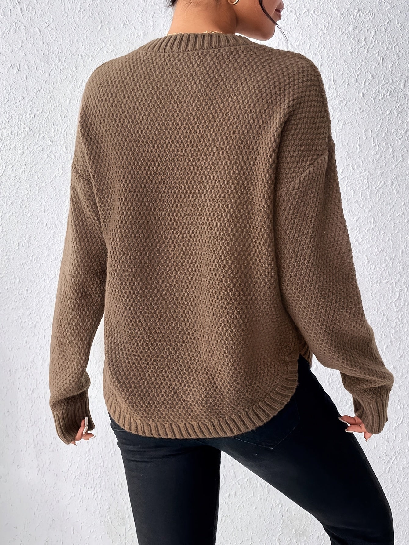 Gerrie | Elegante Gebreide Trui met Ronde Hals