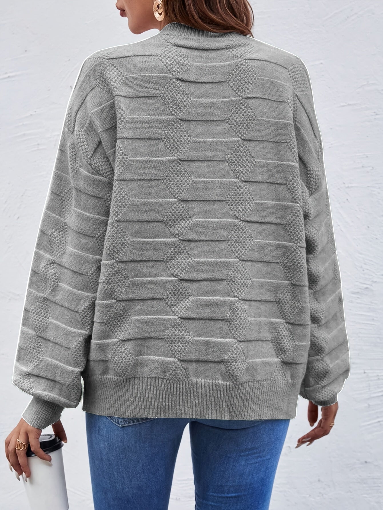 Karin | Casual Gebreide Trui Met Ronde Hals