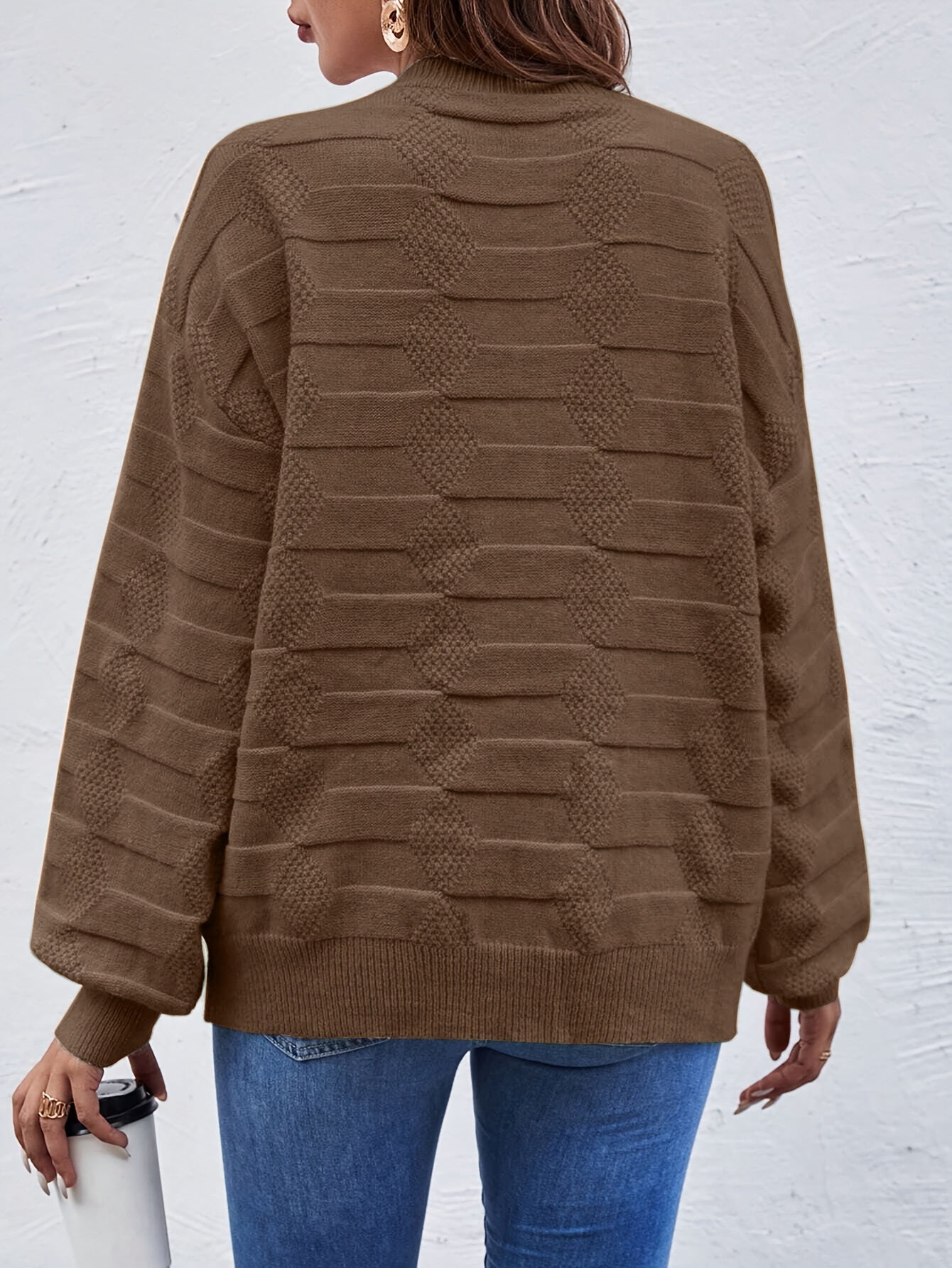 Karin | Casual Gebreide Trui Met Ronde Hals