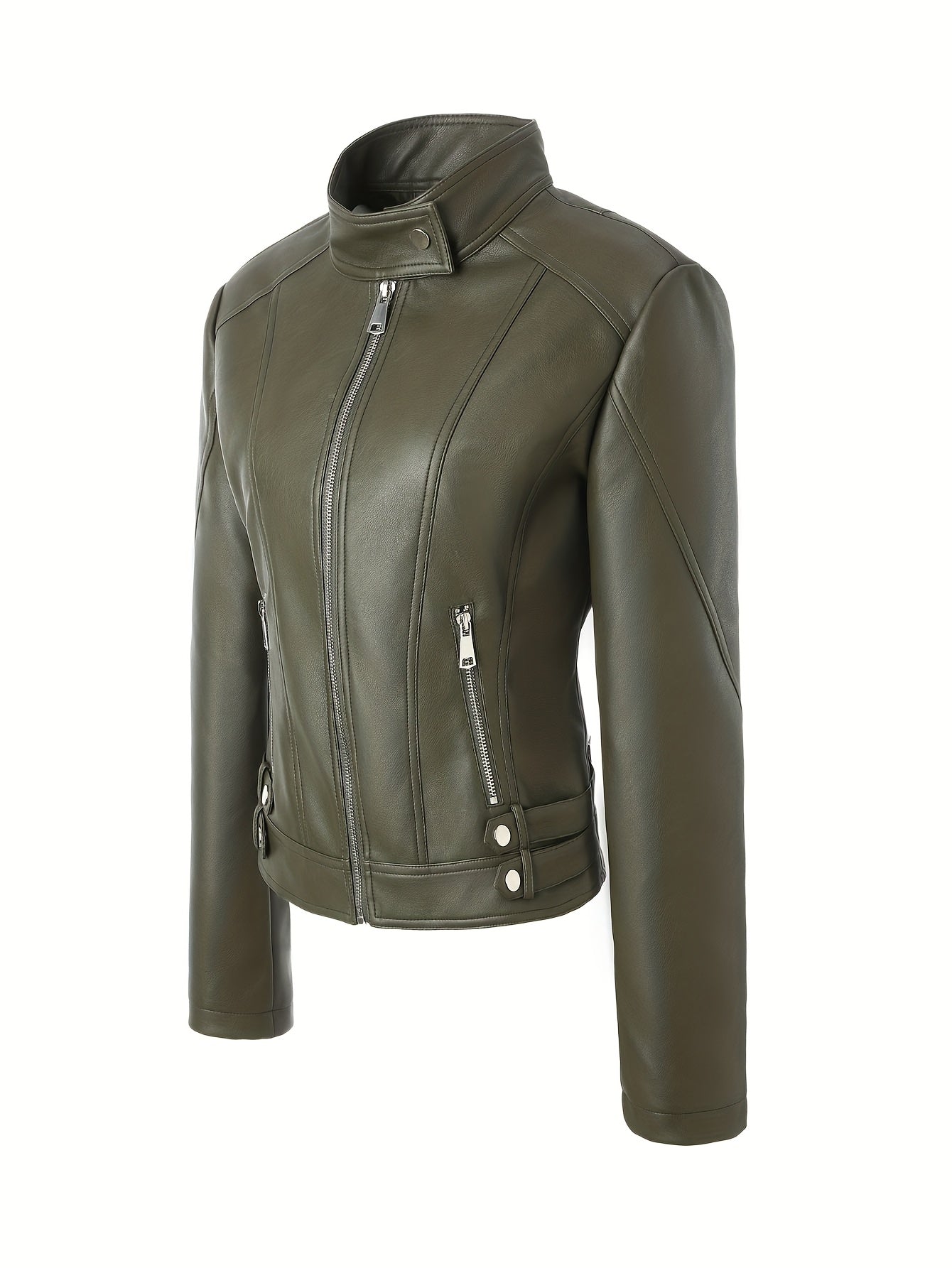 Petra | Slim-Fit Faux Leather Jacket