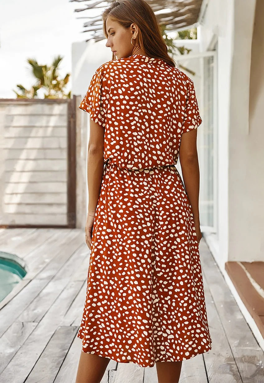 Eva | Luchtige Zomerjurk met Print