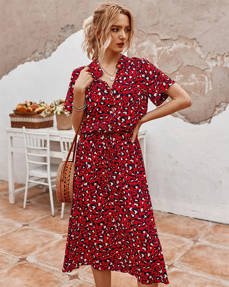 Eva | Luchtige Zomerjurk met Print