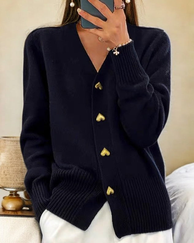 Margot | Cardigan met Hartjesknopen