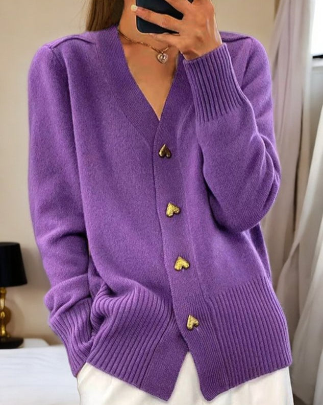 Margot | Cardigan met Hartjesknopen